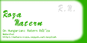 roza matern business card